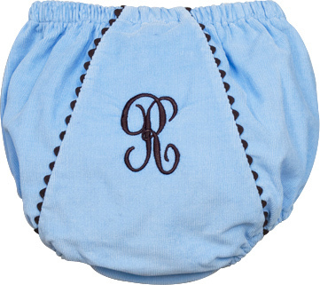 Bon Bon Blue Corduroy Diaper Cover